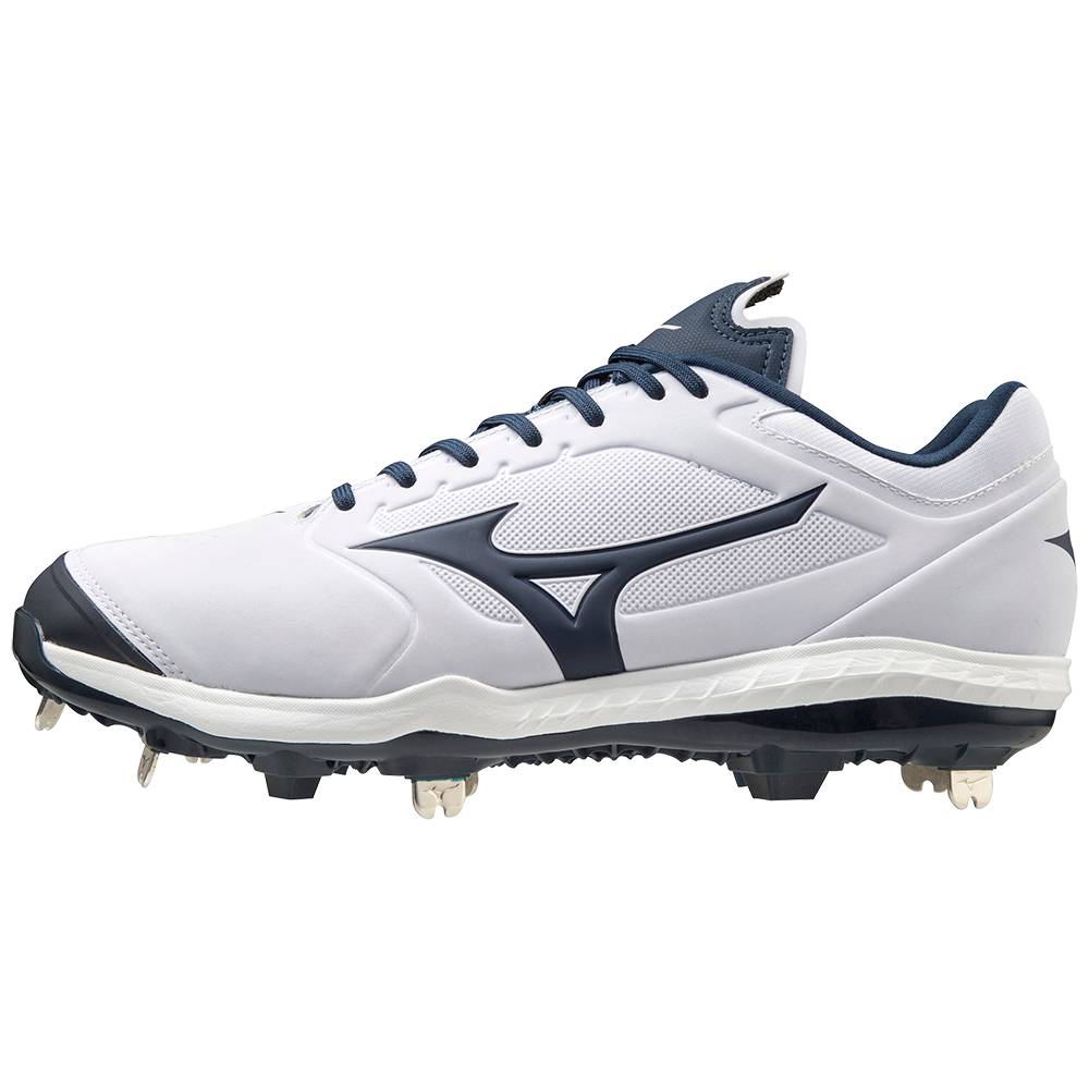 Mizuno Sweep 5 Rövidszárú Metal Női Softball Cipő Fehér/Sötétkék VEC634901